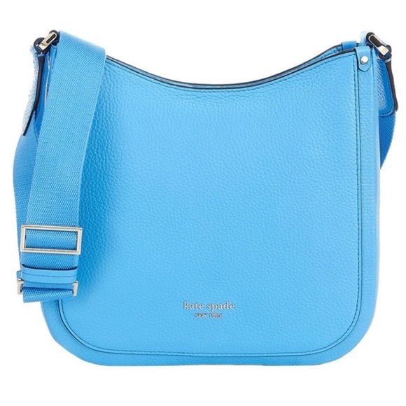 NWT Kate Spade Roulette Medium Messenger Leather Crossbody Bag Tidepool Blue - Picture 2 of 8